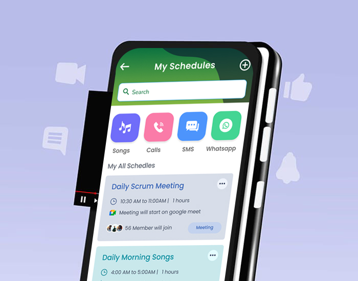 Notifications schedule mobile App